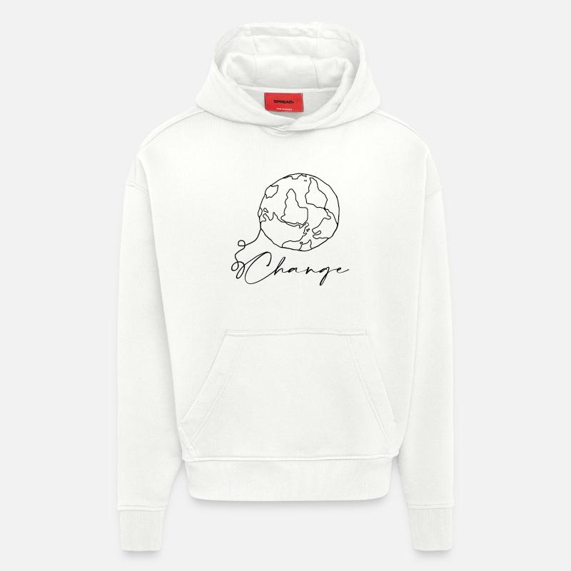 World - Hoodie- made by SPREAD  - OFF WHITE