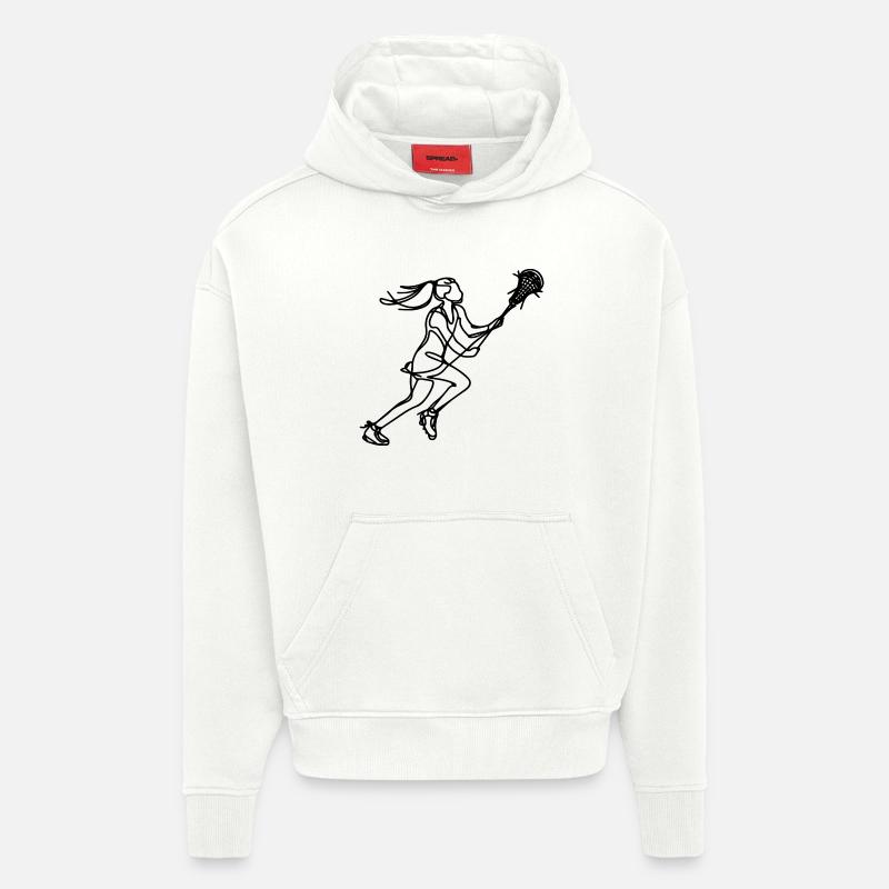 Filles de crosse - Sweat à capuche bio épais oversize fabriqué en UE - OFF WHITE