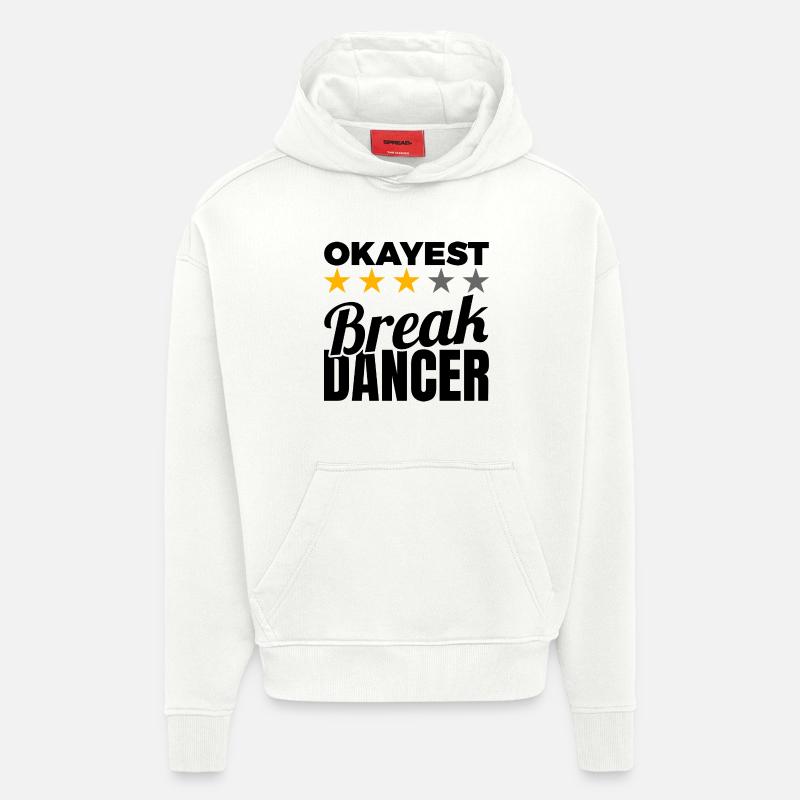 Breakdancer d’Okayest - Sweat à capuche bio épais oversize fabriqué en UE - OFF WHITE