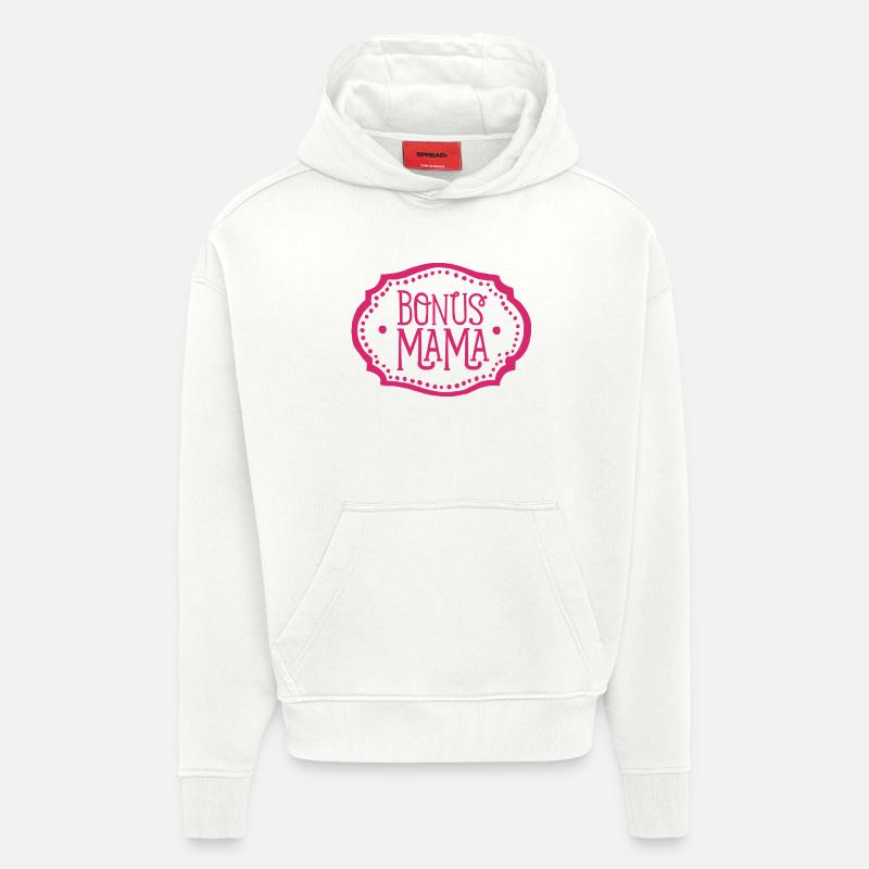 Bonus Mama Stiefmutter Geschenk Stiefmama pink - Hoodie- made by SPREAD  - OFF WHITE