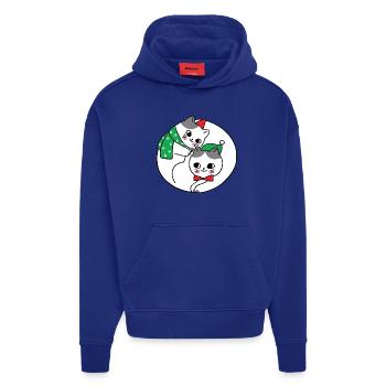 Cuddly cats under the mistletoe - Hoodie- made by SPREAD  - OFF WHITE - Front