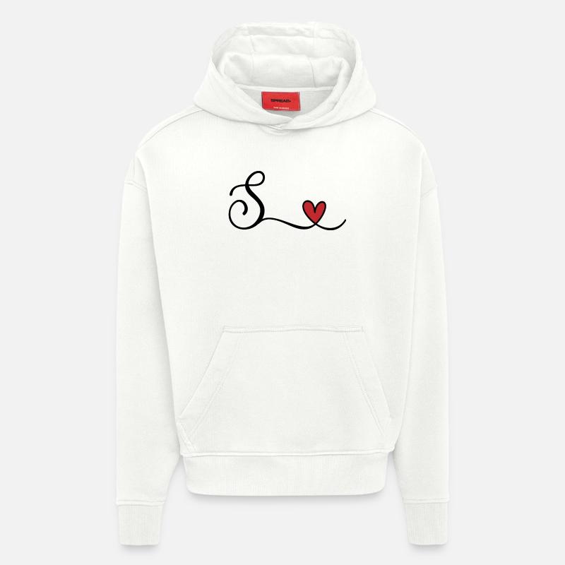 Letter S - Hoodie- made by SPREAD - OFF WHITE