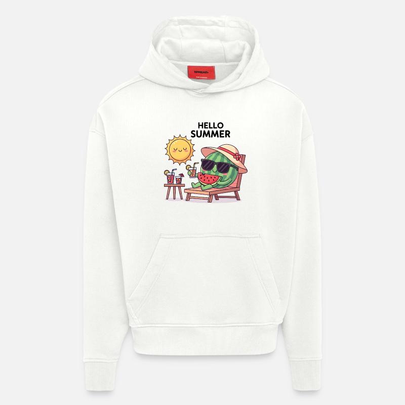 Hello Summer  - Hoodie- made by SPREAD  - OFF WHITE