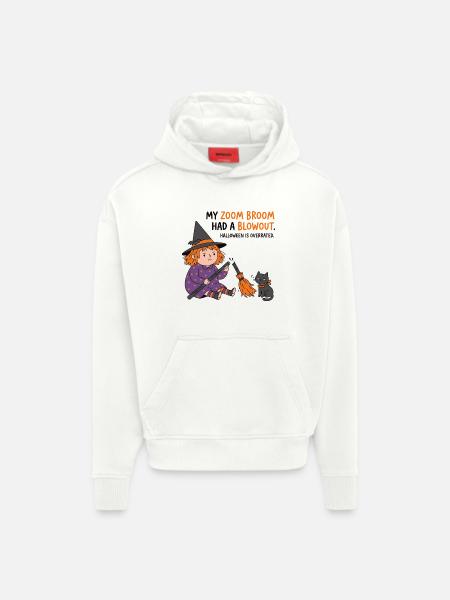 Broom Blowout Witch Tee - Hoodie- made by SPREAD - OFF WHITE
