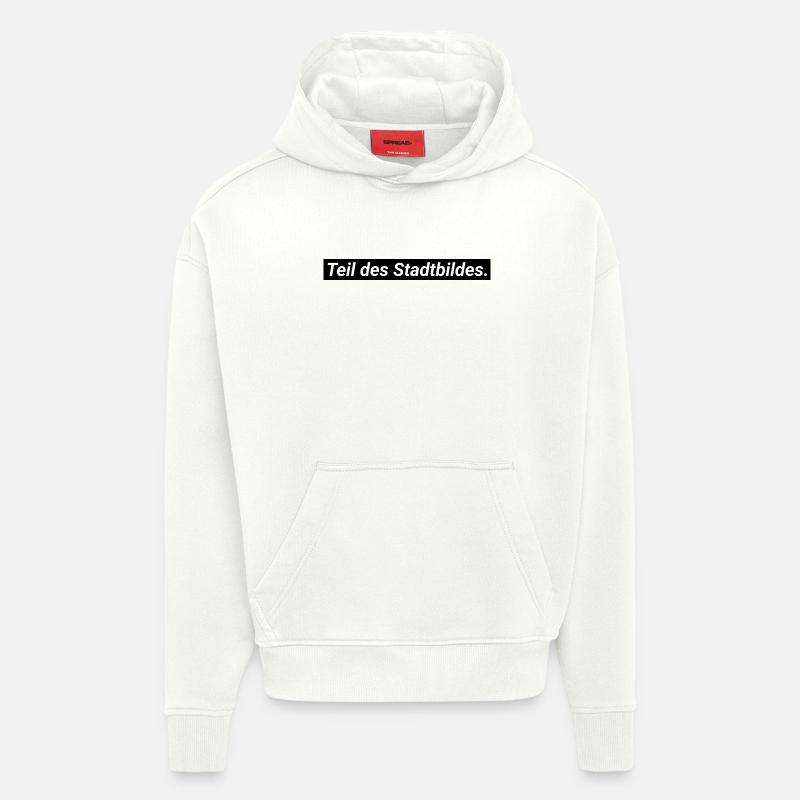 Partie intégrante du paysage urbain - Sweat à capuche bio épais oversize fabriqué en UE - OFF WHITE