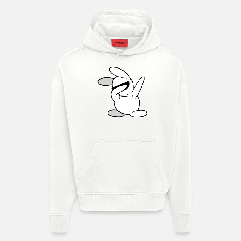 Dabbing Dab rabbit bunny - Hoodie- made by SPREAD  - OFF WHITE