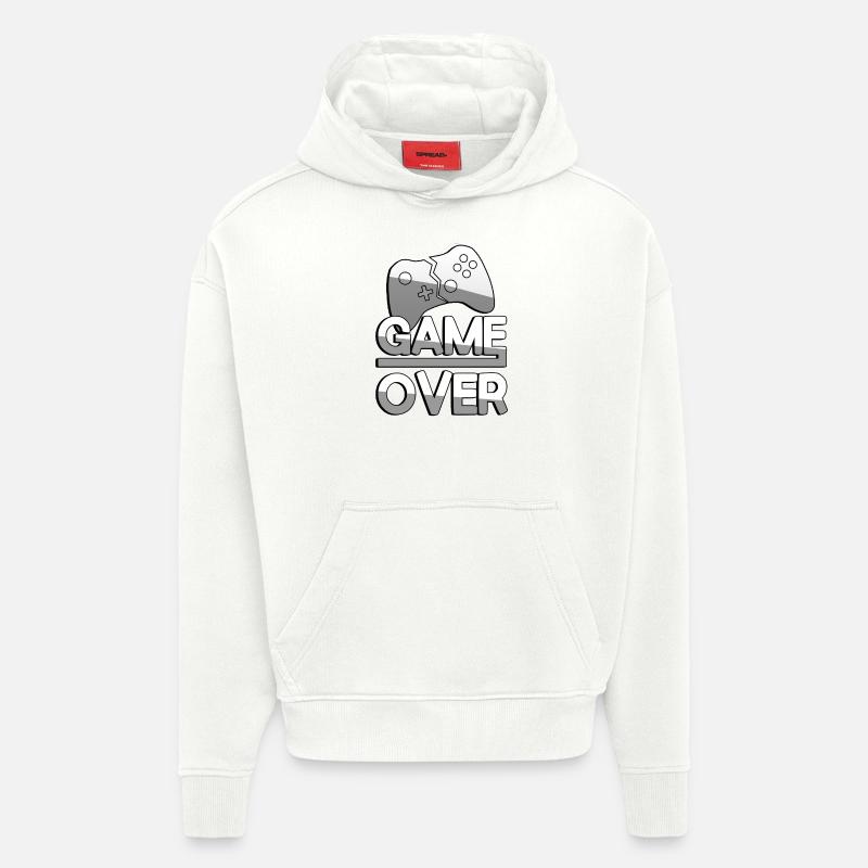 GAME OVER (White) + Controller - Gaming - Hoodie- made by SPREAD  - OFF WHITE