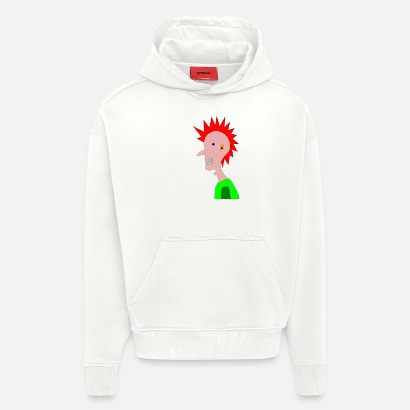 Punk cool, punk - Sweat à capuche bio épais oversize fabriqué en UE - OFF WHITE
