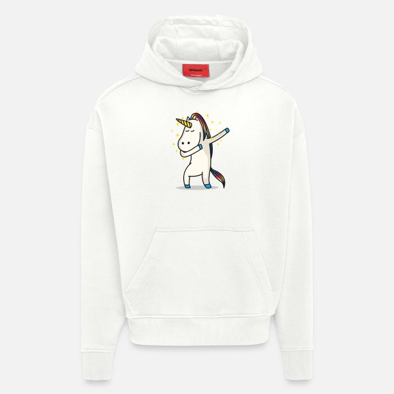 Einhorn Dab - Hoodie- made by SPREAD  - OFF WHITE