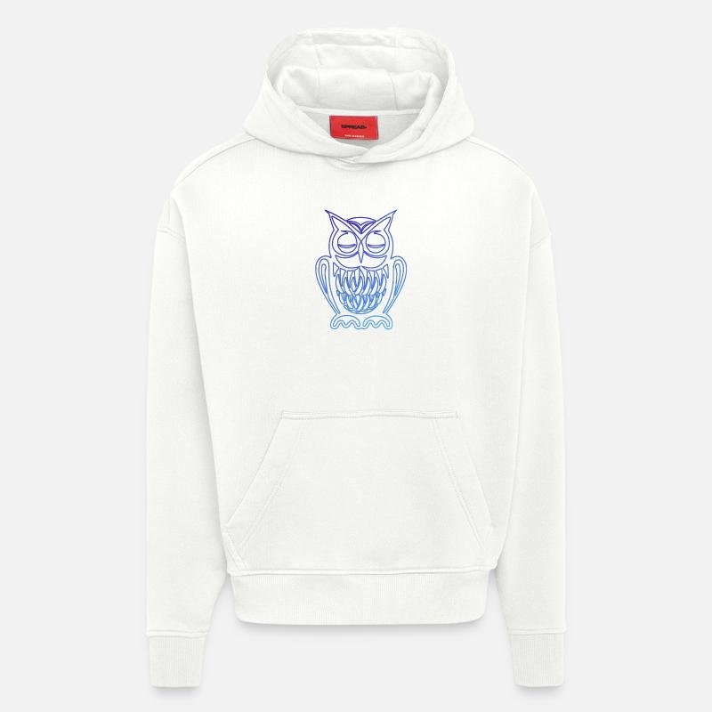 Eule am chillen - Hoodie- made by SPREAD  - OFF WHITE