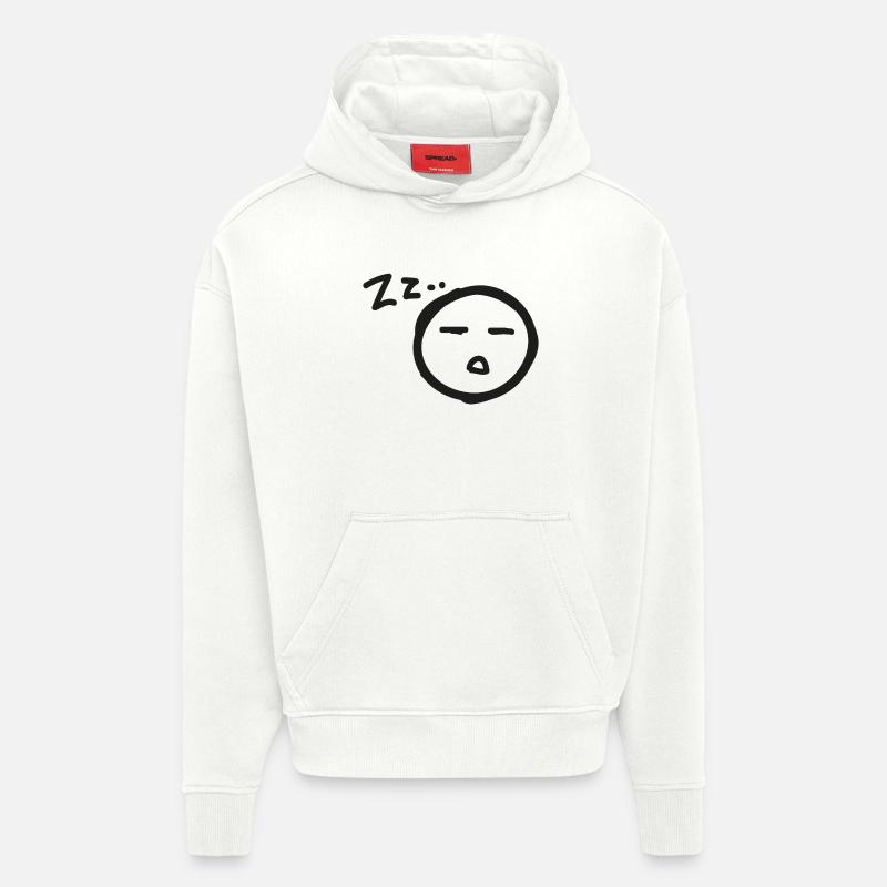 Schnarchnase - Sweat à capuche bio épais oversize fabriqué en UE - OFF WHITE