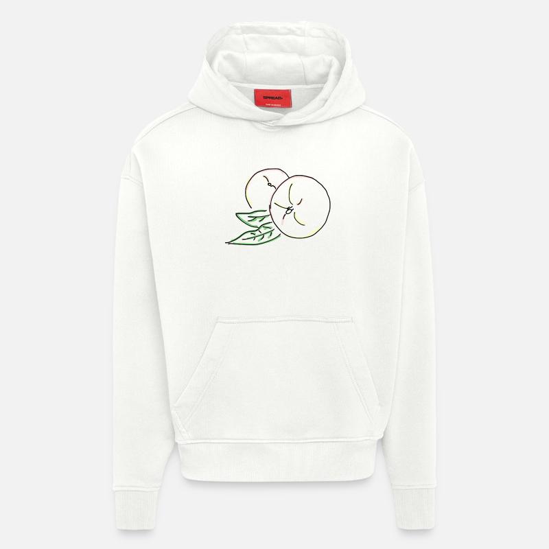 pêche - Sweat à capuche bio épais oversize fabriqué en UE - OFF WHITE