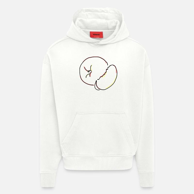 nectarine - Sweat à capuche bio épais oversize fabriqué en UE - OFF WHITE