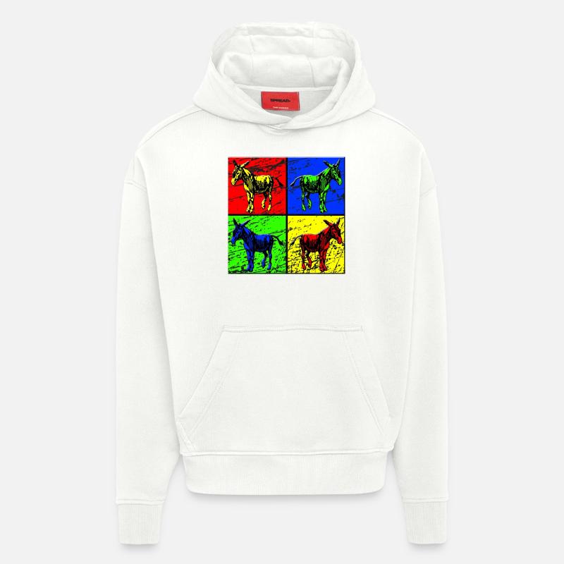 baudet - Sweat à capuche bio épais oversize fabriqué en UE - OFF WHITE