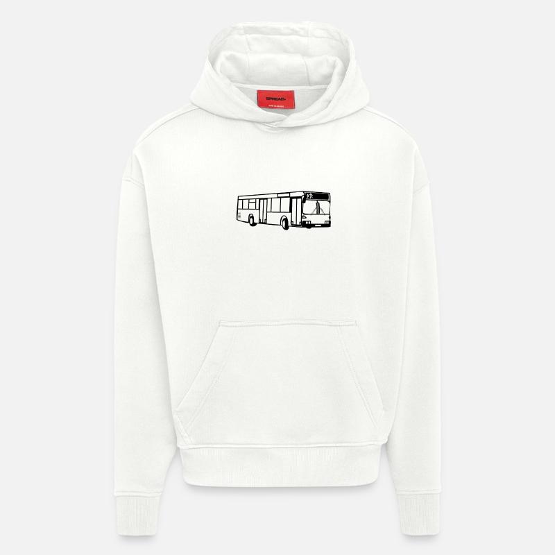 bus - Sweat à capuche bio épais oversize fabriqué en UE - OFF WHITE