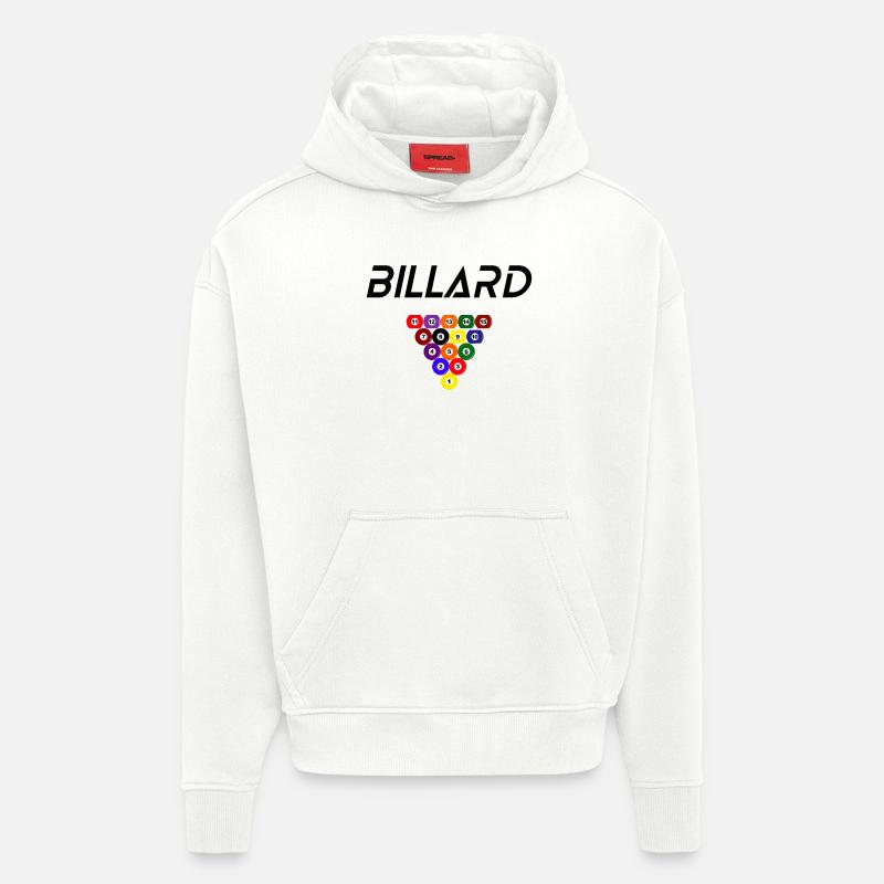 Billard - Sweat à capuche bio épais oversize fabriqué en UE - OFF WHITE