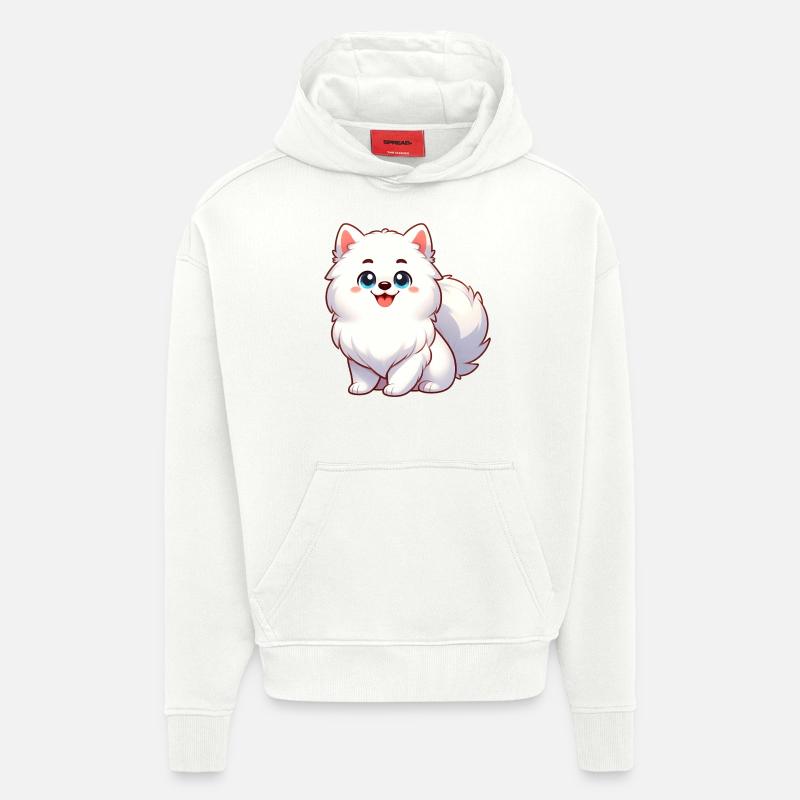 spitz 4 - Sweat à capuche bio épais oversize fabriqué en UE - OFF WHITE