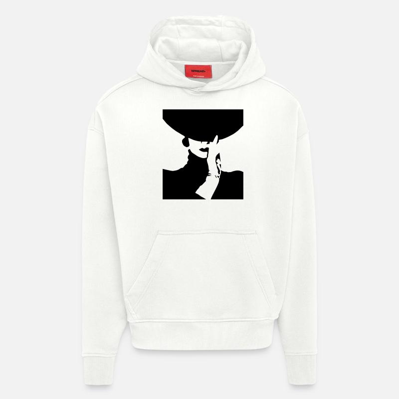 Dame - Sweat à capuche bio épais oversize fabriqué en UE - OFF WHITE
