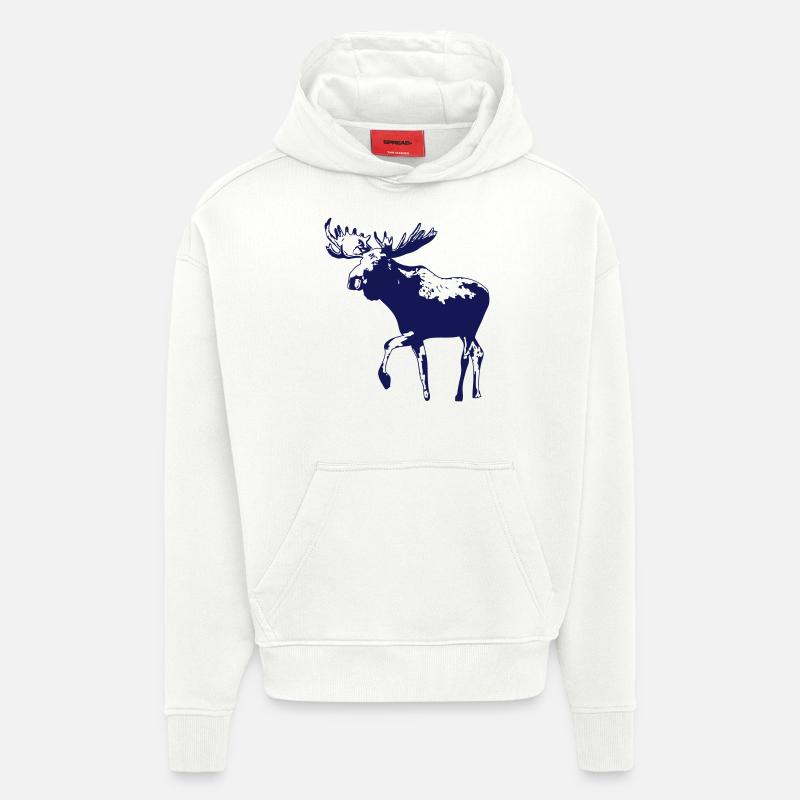 elch - elk - moose - jagd - jäger - Hoodie- made by SPREAD  - OFF WHITE