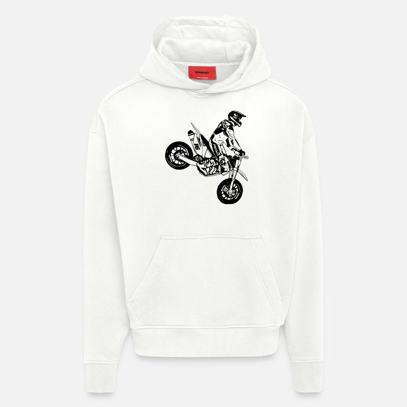 Supermoto - Hoodie- made by SPREAD  - OFF WHITE
