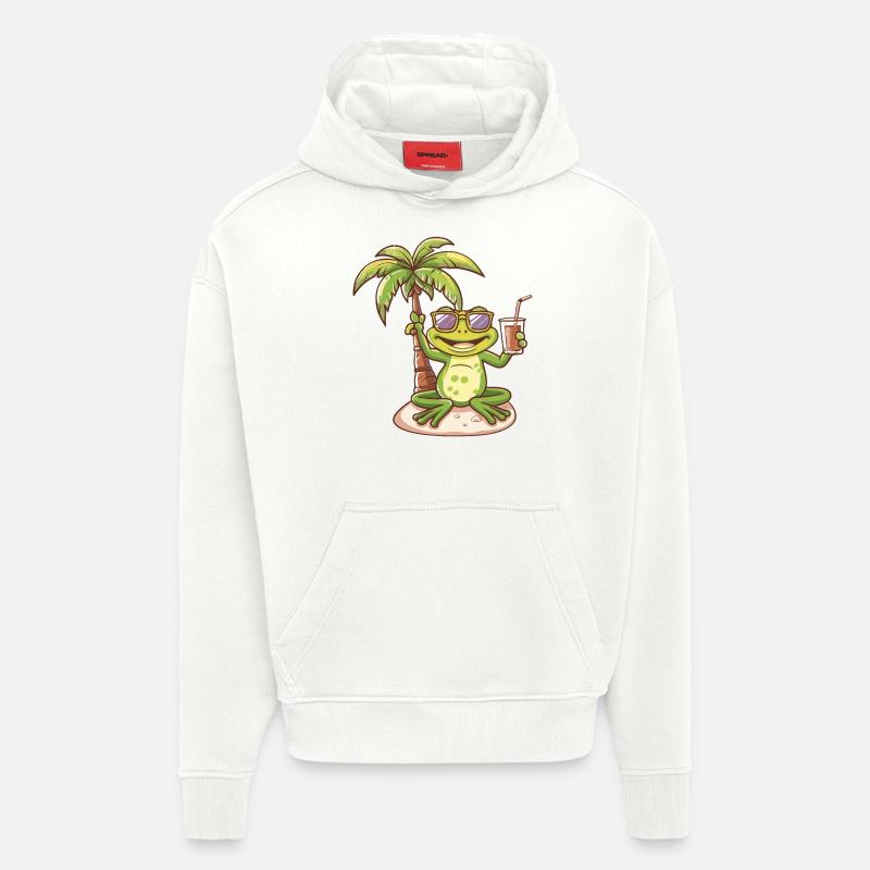 Frog Summer Beach Comic - Hoodie- made by SPREAD - OFF WHITE