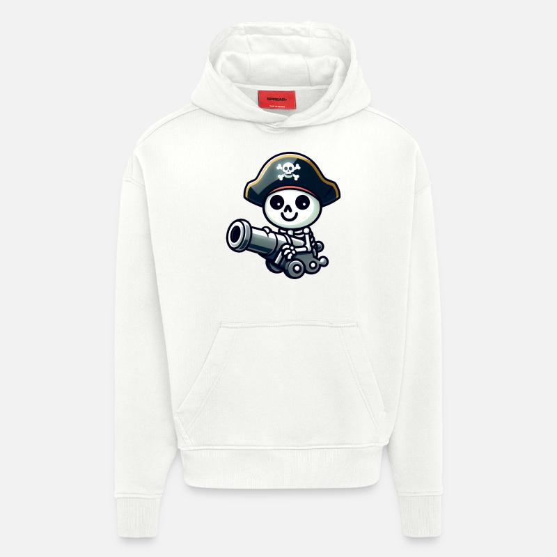 Piratenschädel - Skelett Schatz - Hoodie- made by SPREAD  - OFF WHITE