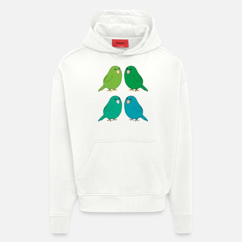 Perruche 4fold - Sweat à capuche bio épais oversize fabriqué en UE - OFF WHITE