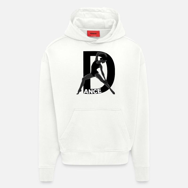 Danse gracieuse - Sweat à capuche bio épais oversize fabriqué en UE - OFF WHITE
