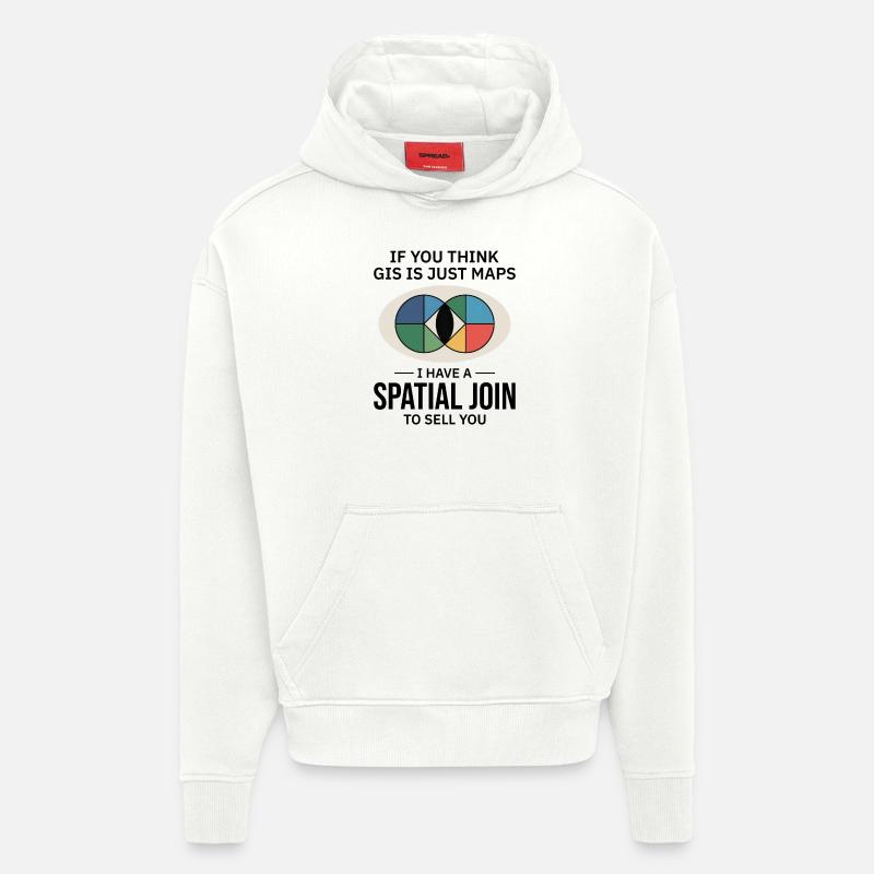 GIS Spatial Join Map Datenanalyse - Hoodie- made by SPREAD  - OFF WHITE