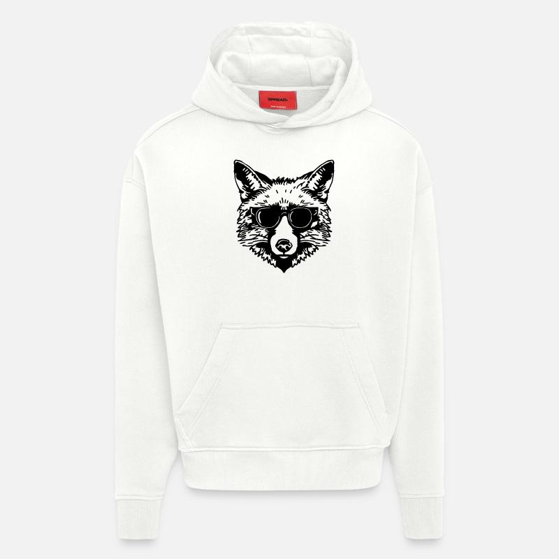Renards Renards - Sweat à capuche bio épais oversize fabriqué en UE - OFF WHITE
