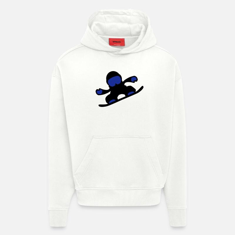 snowboardeuse - Sweat à capuche bio épais oversize fabriqué en UE - OFF WHITE