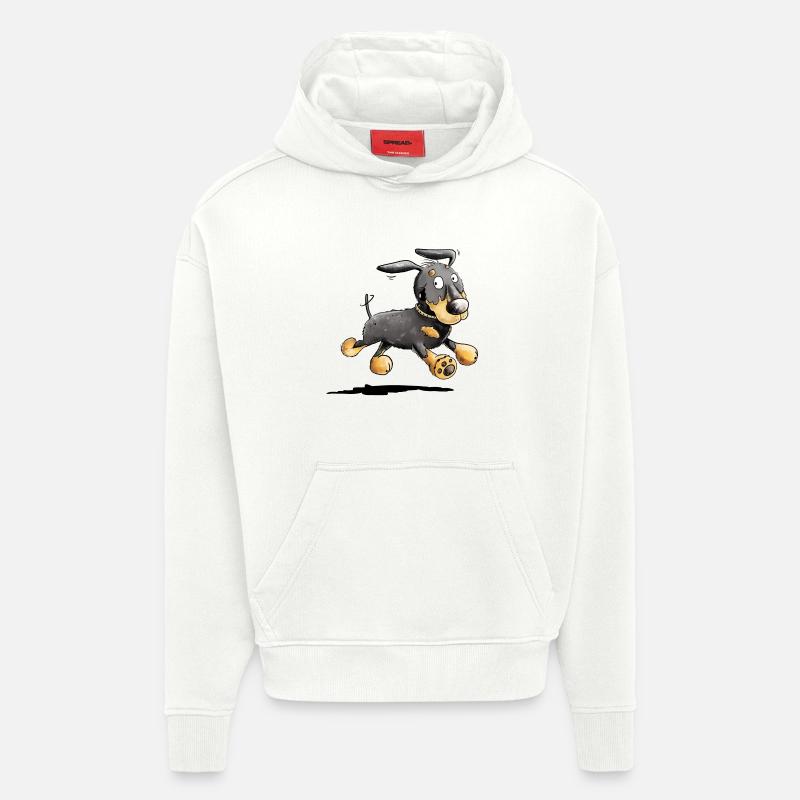 Flotter Dackel - Dachshund - Teckel - Geschenk - Hoodie- made by SPREAD - OFF WHITE