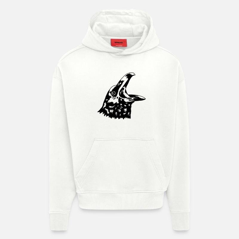 Krähe - Hoodie- made by SPREAD  - OFF WHITE