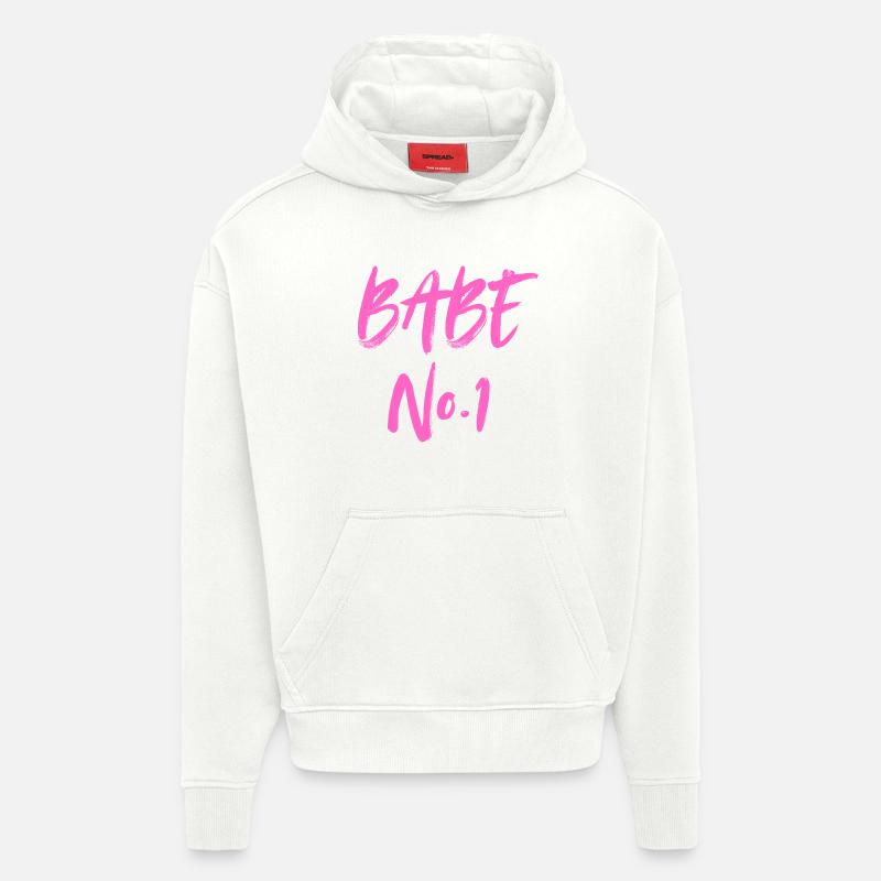BABE n° 1 - Sweat à capuche bio épais oversize fabriqué en UE - OFF WHITE