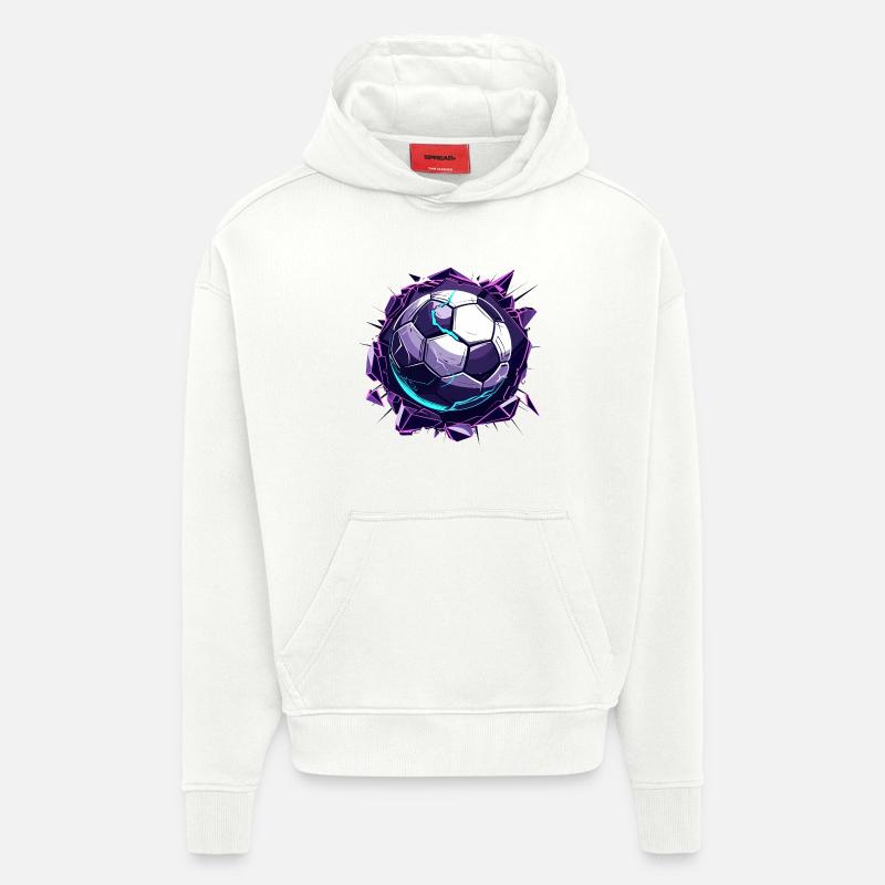Fußball Comic Look - Hoodie- made by SPREAD  - OFF WHITE