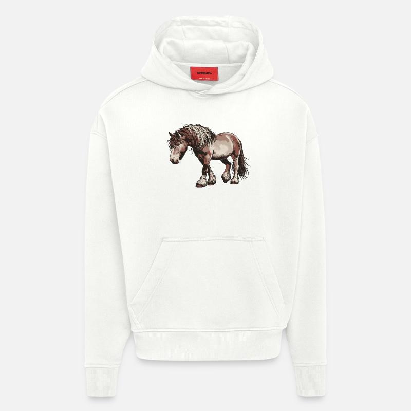 Trottez votre propre chemin - Sweat à capuche bio épais oversize fabriqué en UE - OFF WHITE