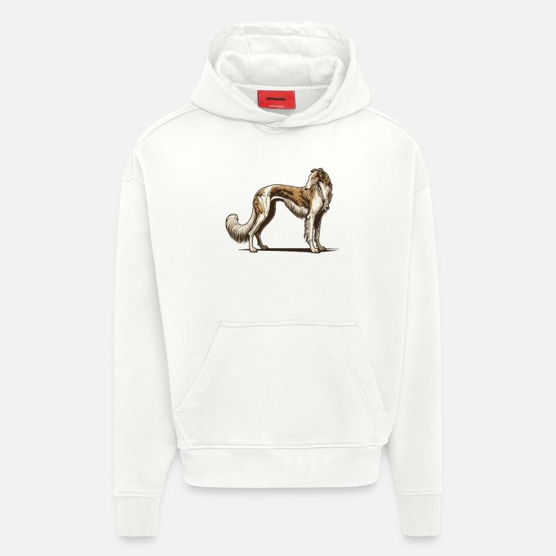 Barzoï - Sweat à capuche bio épais oversize fabriqué en UE - OFF WHITE