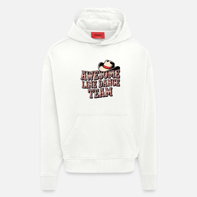 Équipe de danse en ligne incroyable - Sweat à capuche bio épais oversize fabriqué en UE - OFF WHITE