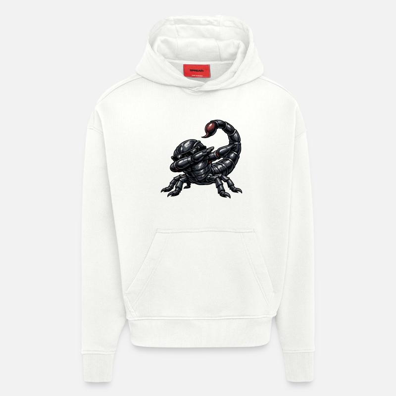 Dab du Scorpion - Sweat à capuche bio épais oversize fabriqué en UE - OFF WHITE
