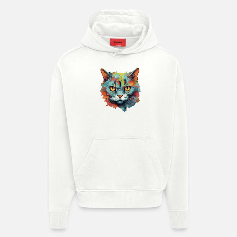 Cat - Hoodie- made by SPREAD  - OFF WHITE