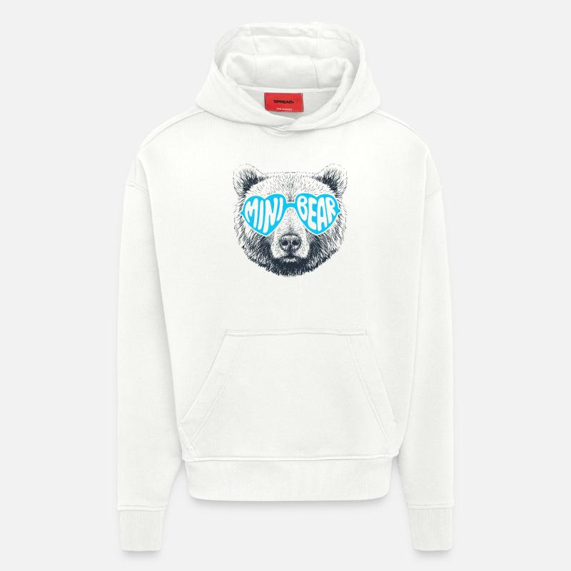 Petite Ourse - Sweat à capuche bio épais oversize fabriqué en UE - OFF WHITE