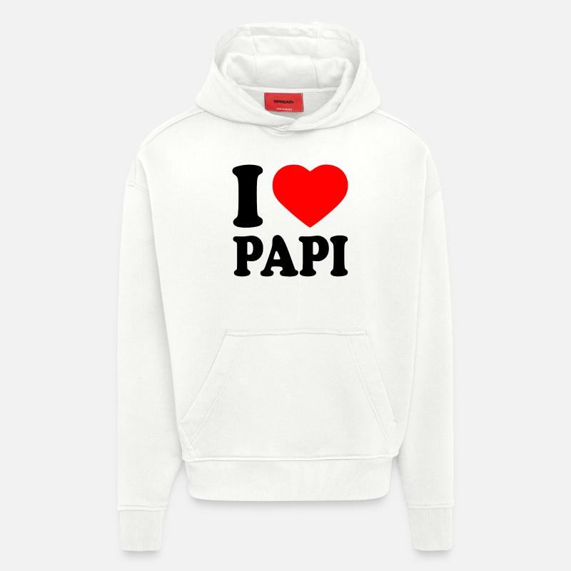 I love papi - Hoodie- made by SPREAD  - OFF WHITE