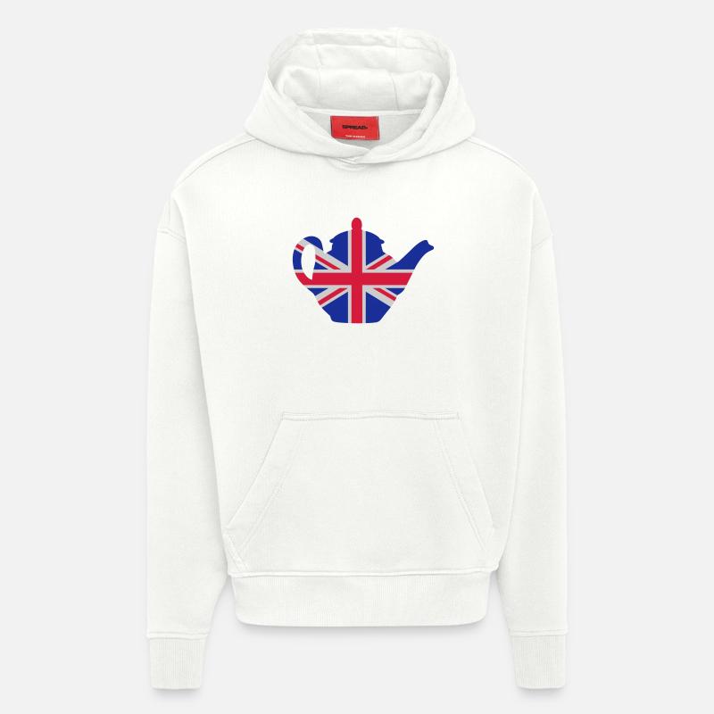 British teapot 3clr - Hoodie- made by SPREAD  - OFF WHITE