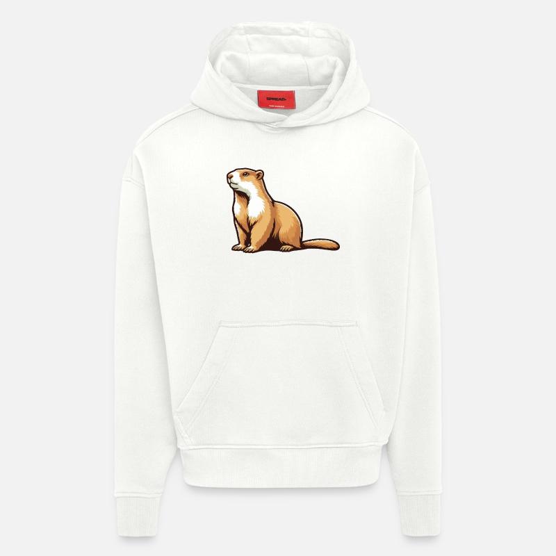 Marmotte - Sweat à capuche bio épais oversize fabriqué en UE - OFF WHITE