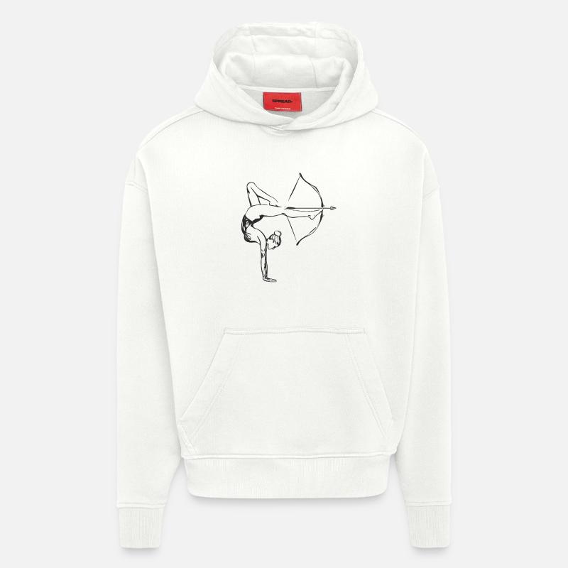Objectif en équilibre - Sweat à capuche bio épais oversize fabriqué en UE - OFF WHITE
