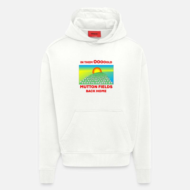 Mutton Fields - Hoodie- made by SPREAD  - OFF WHITE