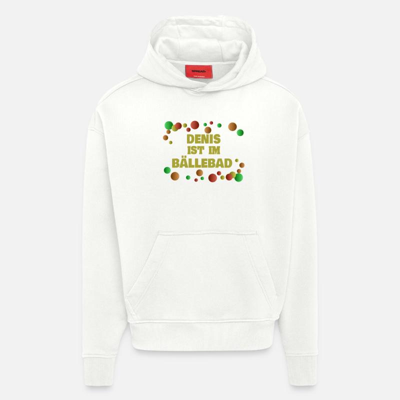 De als Baelle - Sweat à capuche bio épais oversize fabriqué en UE - OFF WHITE