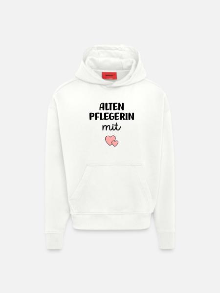 Altenpflegerin mit Herz - Hoodie- made by SPREAD - OFF WHITE