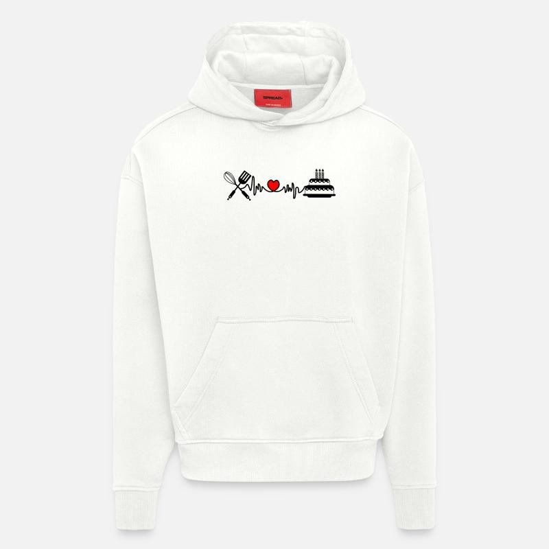 Cardio Herzfrequenz Küche 3 - Hoodie- made by SPREAD  - OFF WHITE