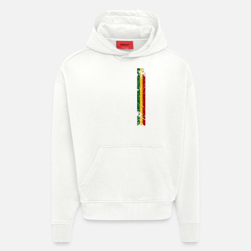 Reggae streifen - Hoodie- made by SPREAD  - OFF WHITE